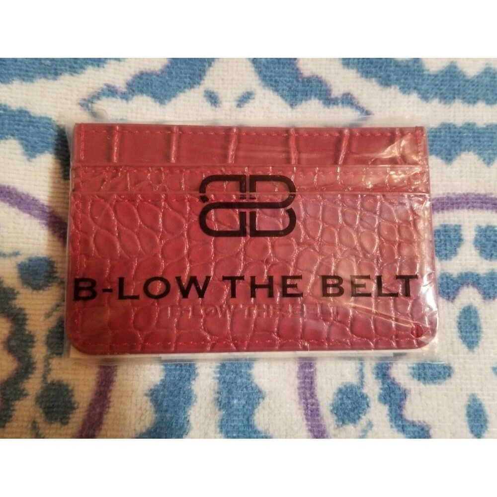B-LOW THE BELT RED CROC CARD CASE RED NEW IN PACKAGING